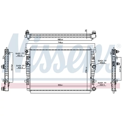 Chladič motora 606267 /NISSENS/ - obr. 4