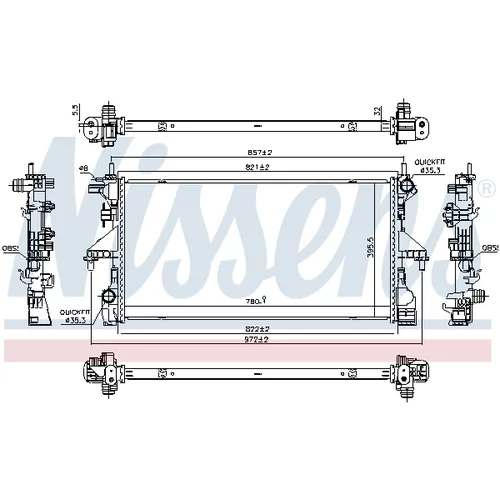 Chladič motora 606538 /NISSENS/ - obr. 4
