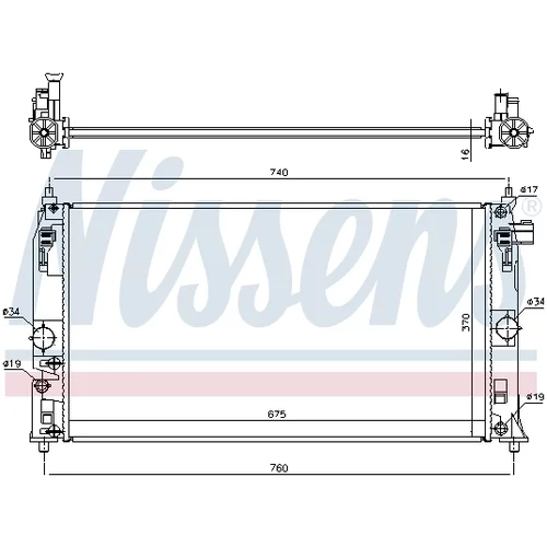 Chladič motora 606543 /NISSENS/ - obr. 4