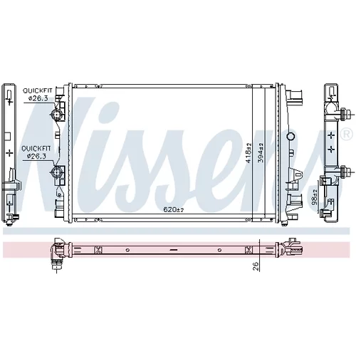 Chladič motora 607227 /NISSENS/ - obr. 4
