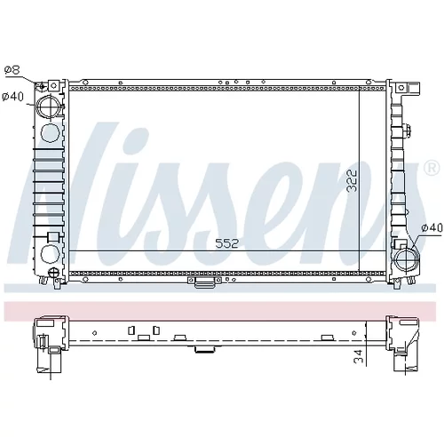 Chladič motora 60744A /NISSENS/ - obr. 4