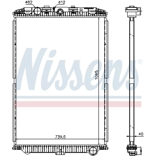 Chladič motora 614470 /NISSENS/ - obr. 5