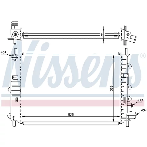 Chladič motora 62217A /NISSENS/ - obr. 5