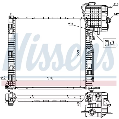Chladič motora 62559A /NISSENS/ - obr. 7