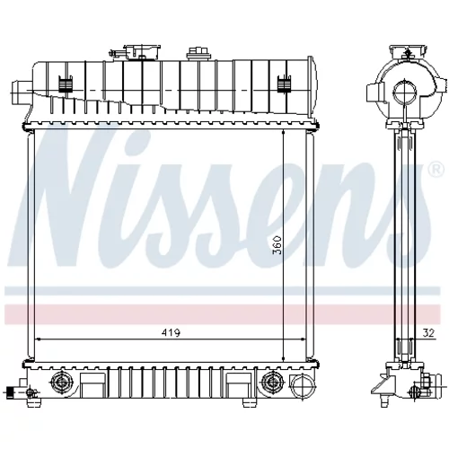 Chladič motora 62708A /NISSENS/ - obr. 4