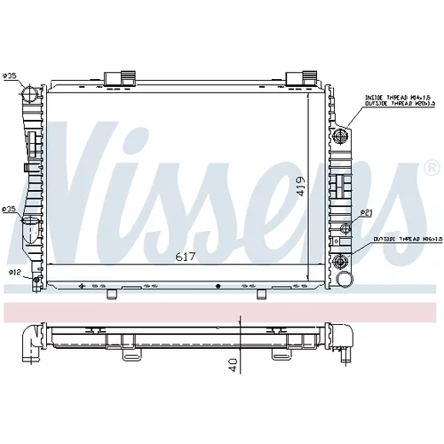 Chladič motora 62739A /NISSENS/ - obr. 4