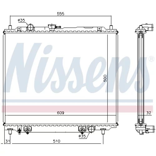 Chladič motora 62802 /NISSENS/ - obr. 5