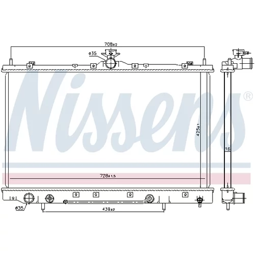 Chladič motora 628975 /NISSENS/ - obr. 4