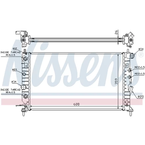 Chladič motora 63078 /NISSENS/ - obr. 5
