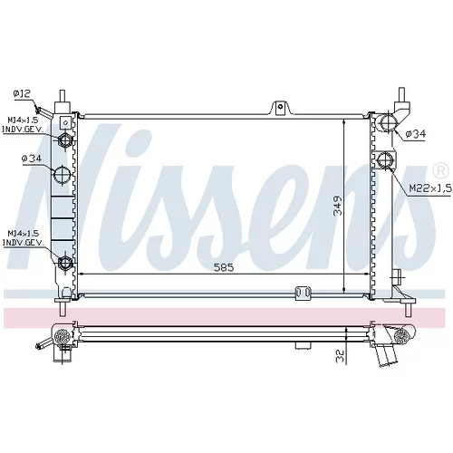 Chladič motora 63253A /NISSENS/ - obr. 4