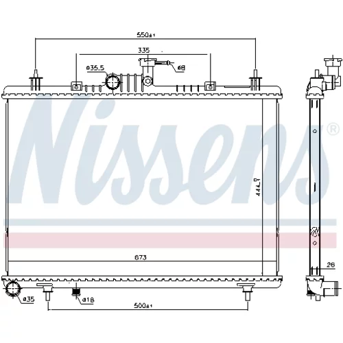Chladič motora 637643 /NISSENS/ - obr. 4