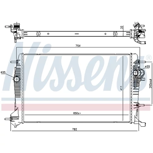 Chladič motora 637648 /NISSENS/ - obr. 4