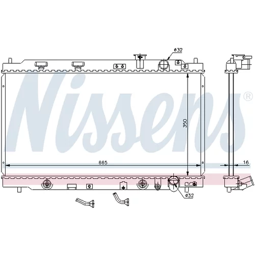 Chladič motora 640941 /NISSENS/ - obr. 5