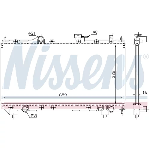 Chladič motora 64781A /NISSENS/ - obr. 5
