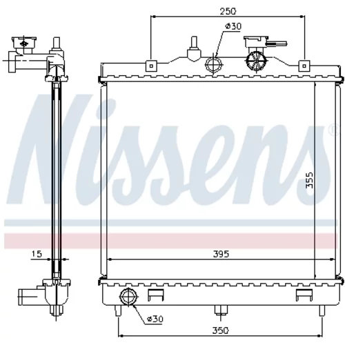 Chladič motora 66654 /NISSENS/ - obr. 4
