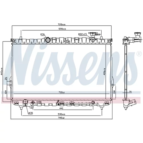 Chladič motora 67030 /NISSENS/ - obr. 2