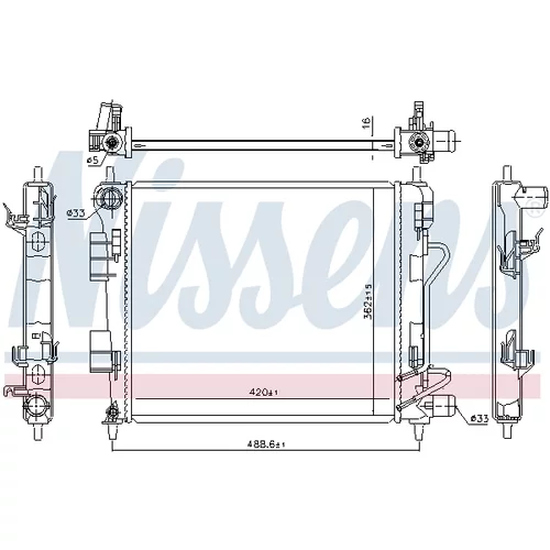Chladič motora 675025 /NISSENS/ - obr. 4