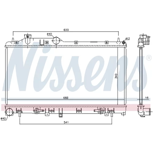Chladič motora 67725 /NISSENS/ - obr. 5