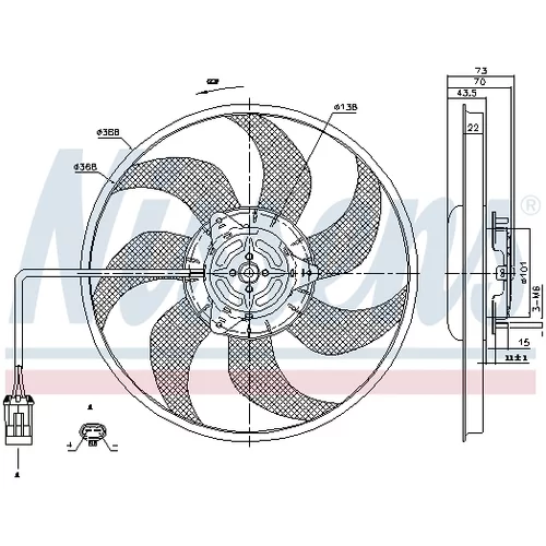 Ventilátor chladenia motora 85194 /NISSENS/ - obr. 5