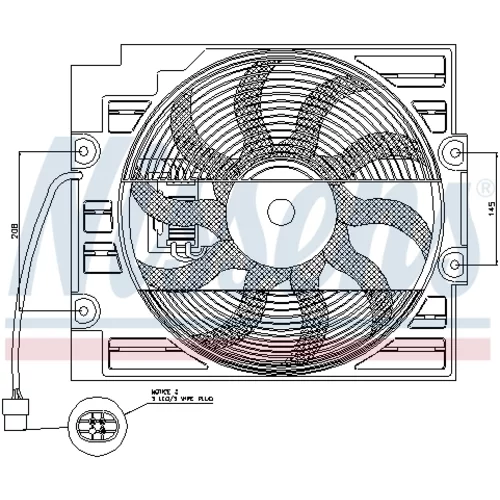 Ventilátor chladenia motora NISSENS 85422