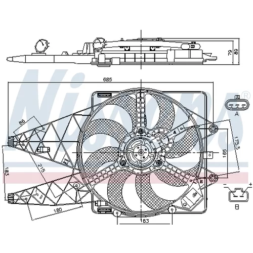 Ventilátor chladenia motora 85569 /NISSENS/ - obr. 5