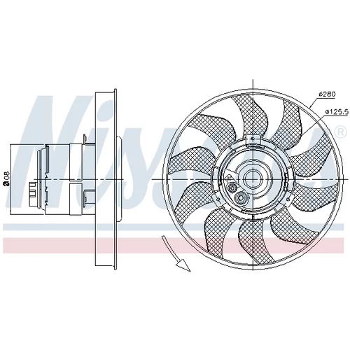 Ventilátor chladenia motora 85619 /NISSENS/ - obr. 4