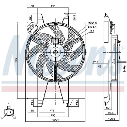 Ventilátor chladenia motora 85767 /NISSENS/ - obr. 5