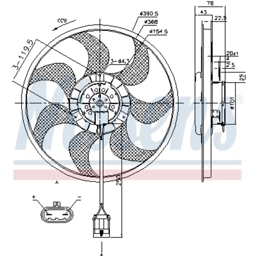 Ventilátor chladenia motora 85784 /NISSENS/ - obr. 5
