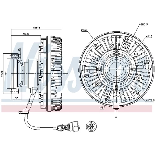 Spojka ventilátora chladenia 86062 /NISSENS/ - obr. 5