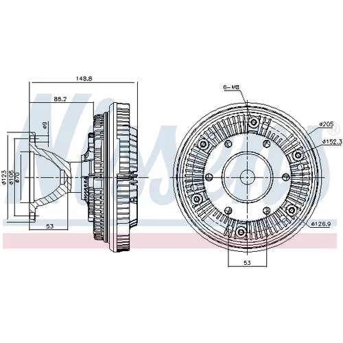 Spojka ventilátora chladenia 86146 /NISSENS/ - obr. 4