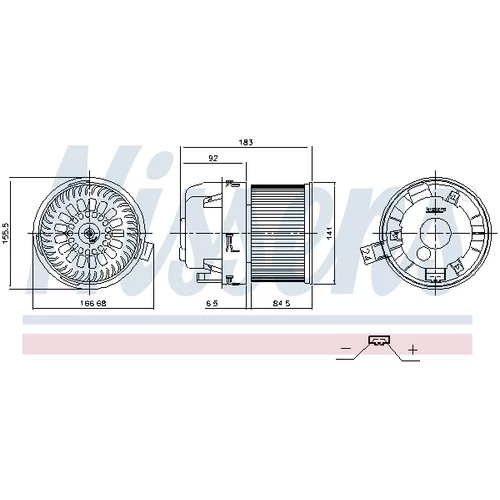 Vnútorný ventilátor NISSENS 87677