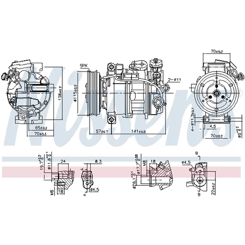 Kompresor klimatizácie 890246 /NISSENS/ - obr. 5