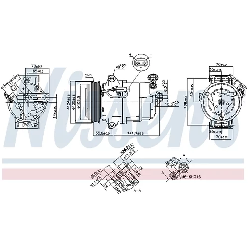 Kompresor klimatizácie 890262 /NISSENS/ - obr. 5
