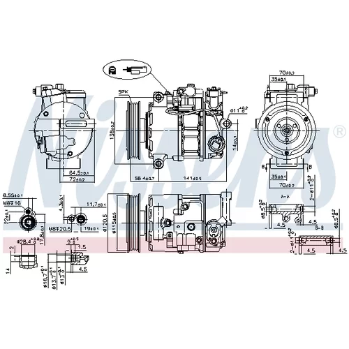 Kompresor klimatizácie 890764 /NISSENS/ - obr. 6