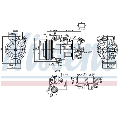 Kompresor klimatizácie 890802 /NISSENS/ - obr. 5