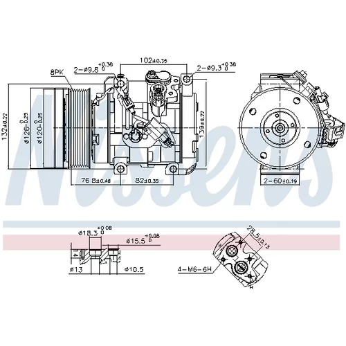 Kompresor klimatizácie 890870 /NISSENS/ - obr. 6