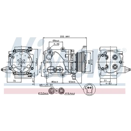 Kompresor klimatizácie 89228 /NISSENS/ - obr. 4