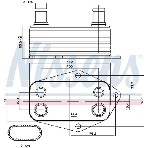 Chladič motorového oleja 90675 /NISSENS/ - obr. 6