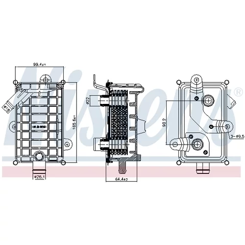 Chladič motorového oleja 90895 /NISSENS/ - obr. 5