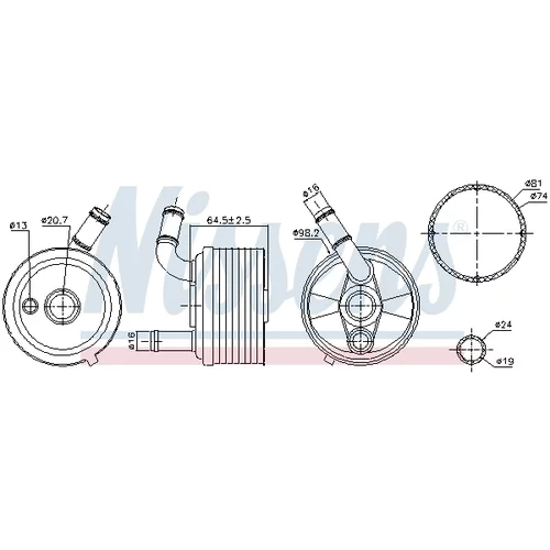 Chladič oleja automatickej prevodovky 91185 /NISSENS/ - obr. 4