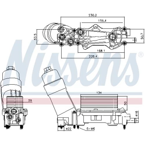 Chladič motorového oleja 91336 /NISSENS/ - obr. 3