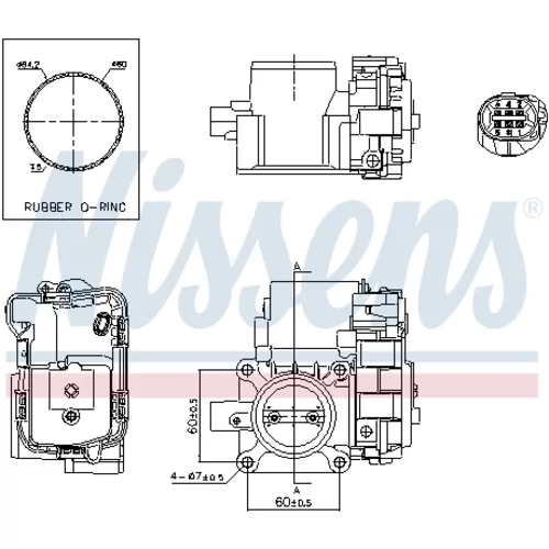Hrdlo škrtiacej klapky 955088 /NISSENS/ - obr. 6