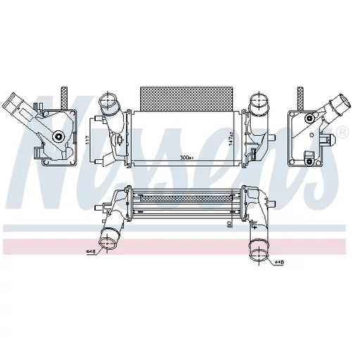 Chladič plniaceho vzduchu 961486 /NISSENS/ - obr. 4