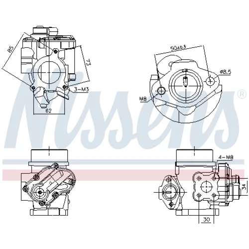 EGR ventil 98349 /NISSENS/ - obr. 5