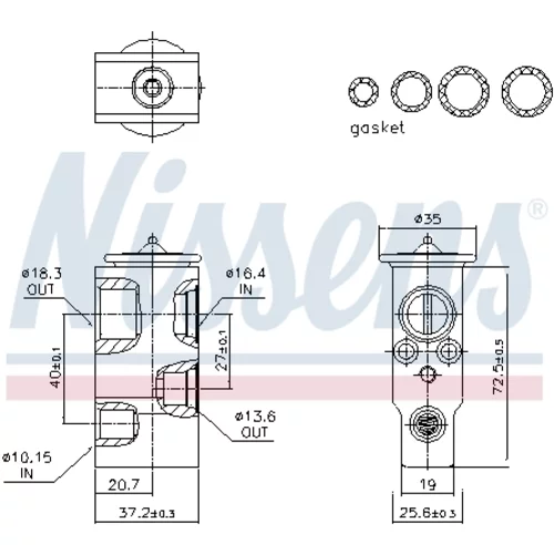 Expanzný ventil klimatizácie 999555 /NISSENS/ - obr. 5