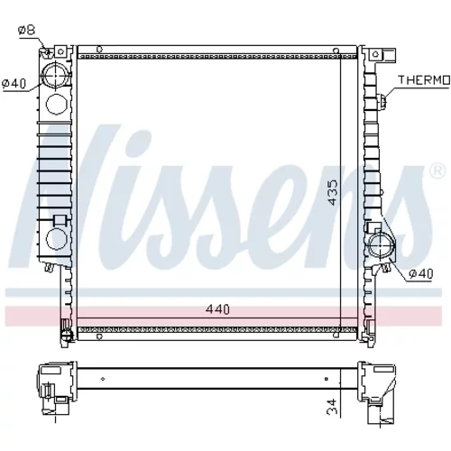Chladič motora 60635A /NISSENS/ - obr. 4