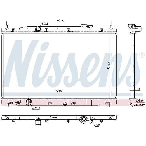 Chladič motora 606444 /NISSENS/ - obr. 5
