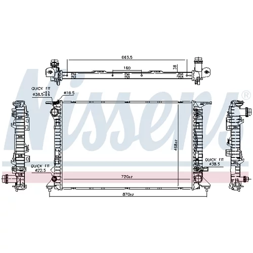 Chladič motora 606466 /NISSENS/ - obr. 4
