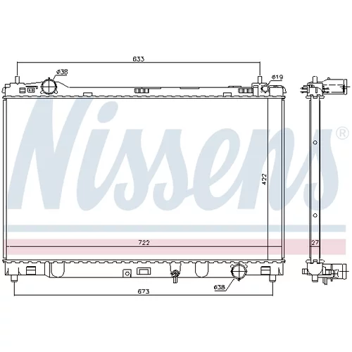 Chladič motora 606546 /NISSENS/ - obr. 4