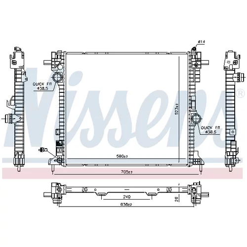Chladič motora 606571 /NISSENS/ - obr. 4